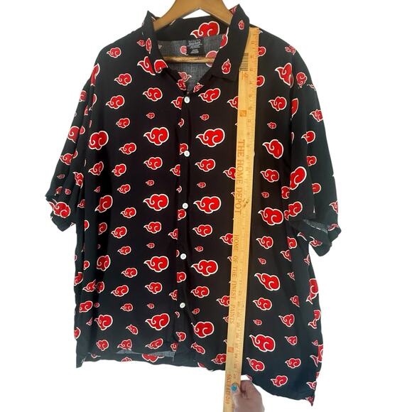 Naruto Shippuden Akatsuki Red Black Shirt sz XXL 2XL All Over VTG AOP Anime DBZ - Picture 4 of 8